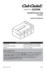 Core Cub Cadet ELITE CEC6600 Manual De Instrucciones