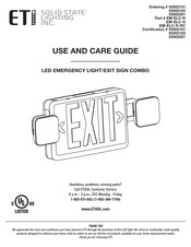 ETI Solid State Lighting EM-ELC-R Guía De Uso Y Cuidado