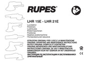 Rupes LHR 21E Instrucciones Original De Uso Y Manutención