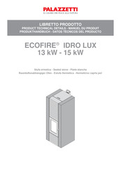 Palazzetti ECOFIRE IDRO LUX Manual Del Usuario