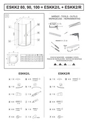 RAVAK Elegance ESKK2/L 80 Instrucciones De Montaje