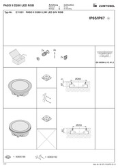 Zumtobel PASO II D260 LED RGB Instrucciones De Montaje