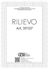 Gessi RILIEVO 59107 Manual De Instrucciones