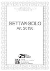 Gessi RETTANGOLO 20130 Manual De Instrucciones