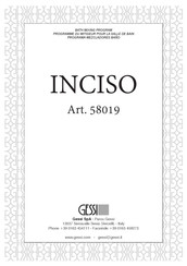 Gessi INCISO 58019 Manual De Instrucciones