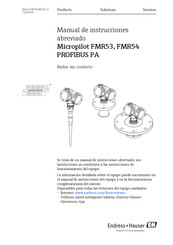 Endress+Hauser Micropilot FMR54 PROFIBUS PA Manual De Instrucciones Abreviado
