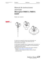 Endress+Hauser Micropilot FMR54 PROFIBUS PA Manual De Instrucciones Abreviado