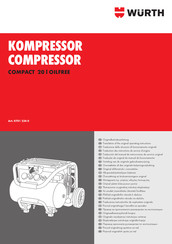 Würth COMPACT 20 l OILFREE Traducción Del Manual De Instrucciones De Servicio Original