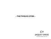 Jaquet Droz THE TWELVE CITIES Manual De Instrucciones