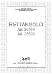 Gessi RETTANGOLO 26599 Manual Del Usuario