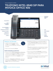 Mitel 6940 SIP Guía De Referencia Rápida