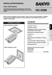 Sanyo VCC-XZ600 Manual De Instalación