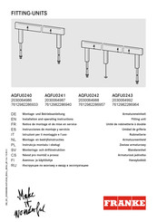 Franke AQFU0242 Instrucciones De Montaje Y Servicio