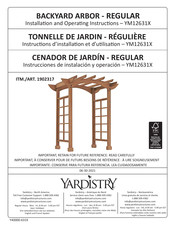 Yardistry 1902317 Instrucciones De Instalación Y  Operación