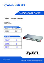 Zyxel Zywall USG 300 Guia De Inicio Rapido