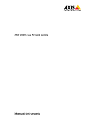 Axis Communications Q9216-SLV Manual Del Usuario