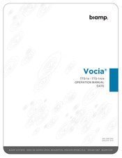 Biamp Vocia TTS-1nce Operación Manual