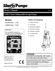 Liberty Pumps LEH200-E Serie Manual Del Usuario