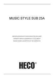 Heco MUSIC STYLE SUB 25A Manual Del Propietário