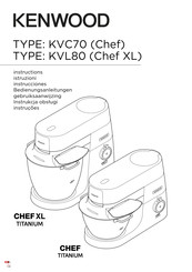 Kenwood CHEF XL Titanium Manual De Instrucciones