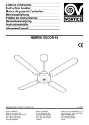 Vortice NORDIK DECOR 1S Manual De Instrucciones