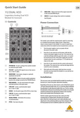 Behringer 112 DUAL VCO Guia De Inicio Rapido