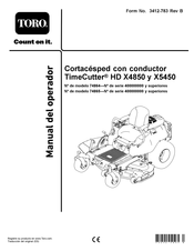Toro TimeCutter HD X4850 Manual Del Operador