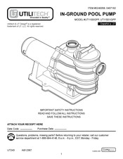 Utilitech 0407162 Manual Del Usuario