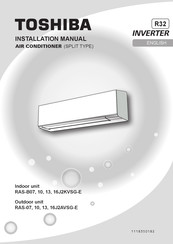 Toshiba RAS-B13 Serie Manual De Instrucciones