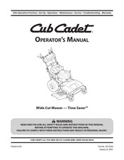 Cub Cadet Time Saver Manual Del Usuario