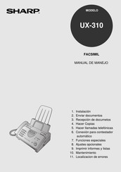 Sharp FACSIMIL UX-310 Manual De Manejo