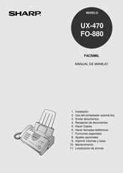 Sharp FACSIMIL FO-880 Manual De Manejo