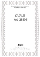 Gessi OVALE 26805 Manual De Instrucciones
