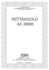 Gessi RETTANGOLO 26505 Manual De Instrucciones