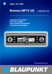 Blaupunkt Bremen MP74 US Instrucciones De Instalación