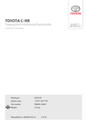 Toyota C-HR 2016/10 Manual Del Usuario