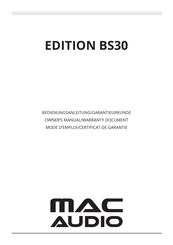 MAC Audio D11036041 Manual Del Propietário