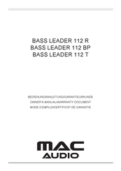 MAC Audio RBASS LEADER 112 BP Manual De Instrucciones