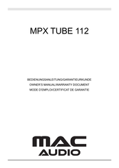 MAC Audio MPX TUBE 112 Manual Del Usuario