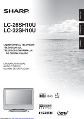 Sharp LC-26SH10U Manual De Operación