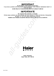 Haier MWG7036RW Manual Del Usuario