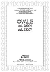 Gessi OVALE 23201 Manual De Instalación