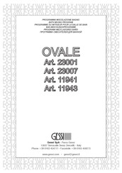 Gessi OVALE 11943 Manual De Instrucciones
