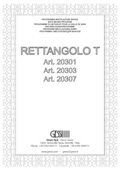 Gessi RETTANGOLO T 20307 Manual Del Usuario