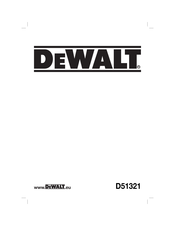 DeWalt D51321 Manual Del Usuario