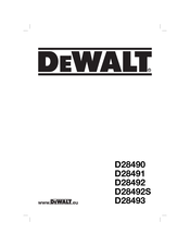 DeWalt D28490 Manual Del Usuario