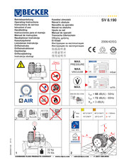 Becker SV 8.190 Instrucciones Para El Manejo