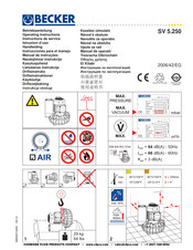 Becker SV 5.250 Instructions De Service