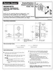 American Standard MOMENTS T506.740 Instrucciones De Instalación