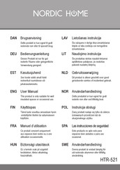 Nordic Home HTR-521 Instrucciones De Seguridad